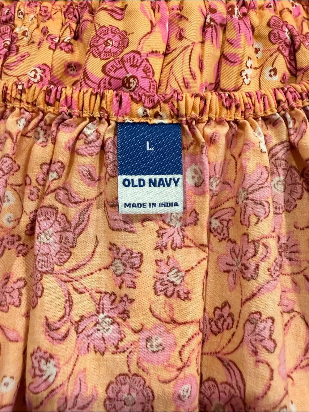 Old Navy Smocked V-Neck Peplum Top